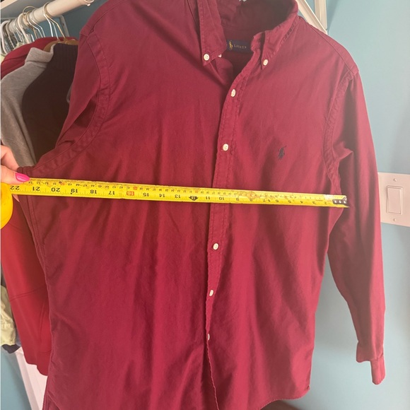 Maroon Ralph Lauren polo button up - Picture 3 of 3